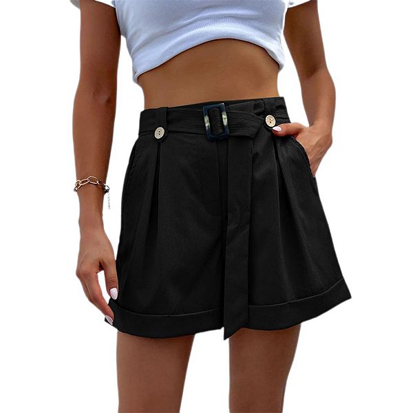 Женские шорты с поясом и карманом Yesfashion, Black
Женские шорты с поясом и карманом Yesfashion, Black