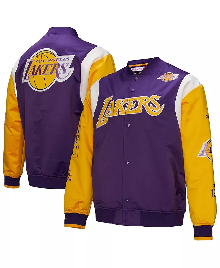 Мужская и женская фиолетовая бейсбольная куртка на пуговицах Los Angeles Lakers Vintage Team Origins из сатина Mitchell & Ness
Мужская и женская фиолетовая бейсбольная куртка на пуговицах Los Angeles Lakers Vintage Team Origins из сатина Mitchell & Ness
