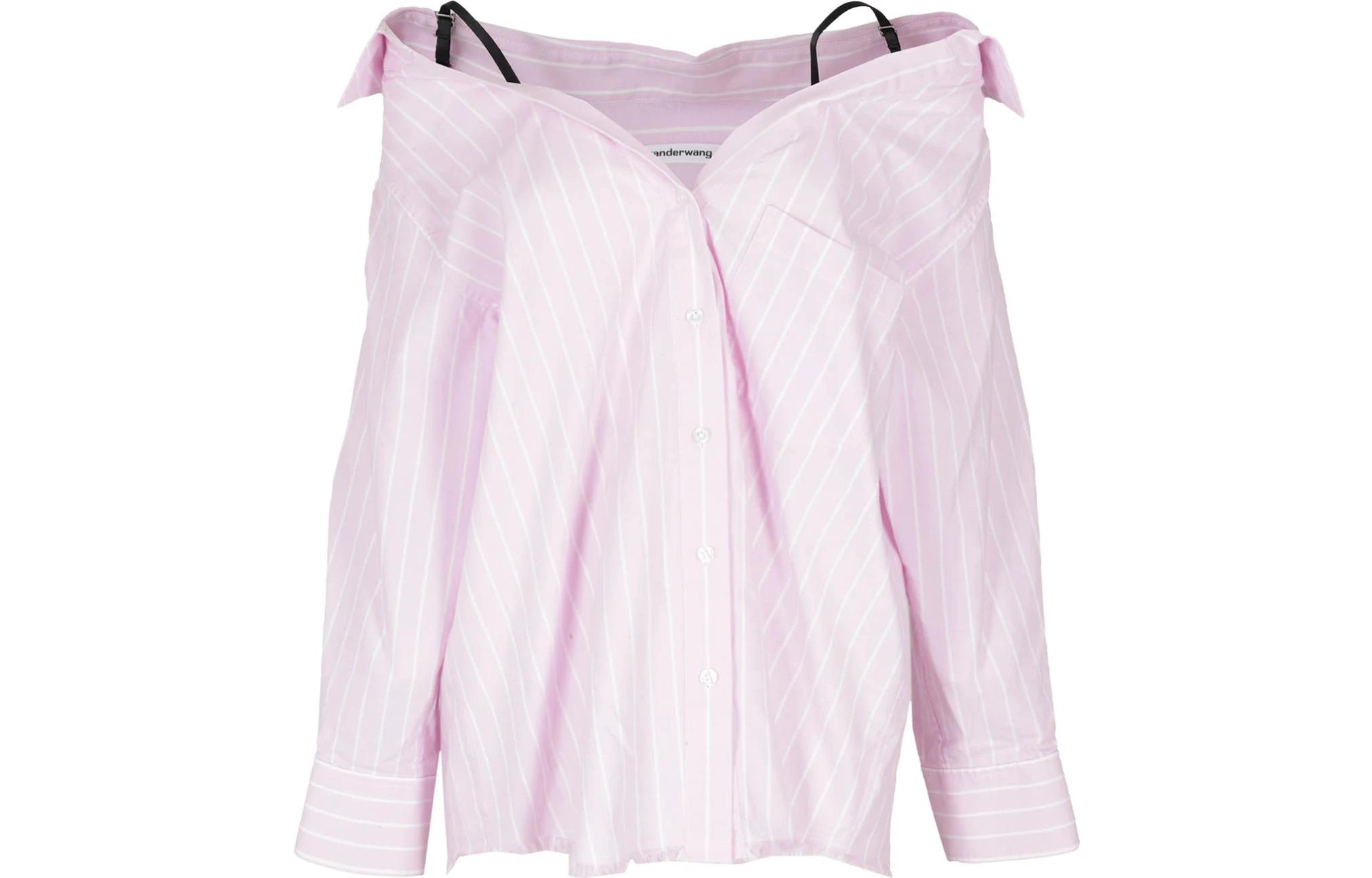 Alexander Wang Рубашка T By Off Shoulder Boyfriend Charm Bra Strap Light Pink/White
Alexander Wang Рубашка T By Off Shoulder Boyfriend Charm Bra Strap Light Pink/White