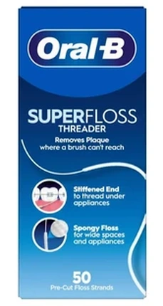 Регулярный нитевдеватель Superfloss Oral-B 
Регулярный нитевдеватель Superfloss Oral-B