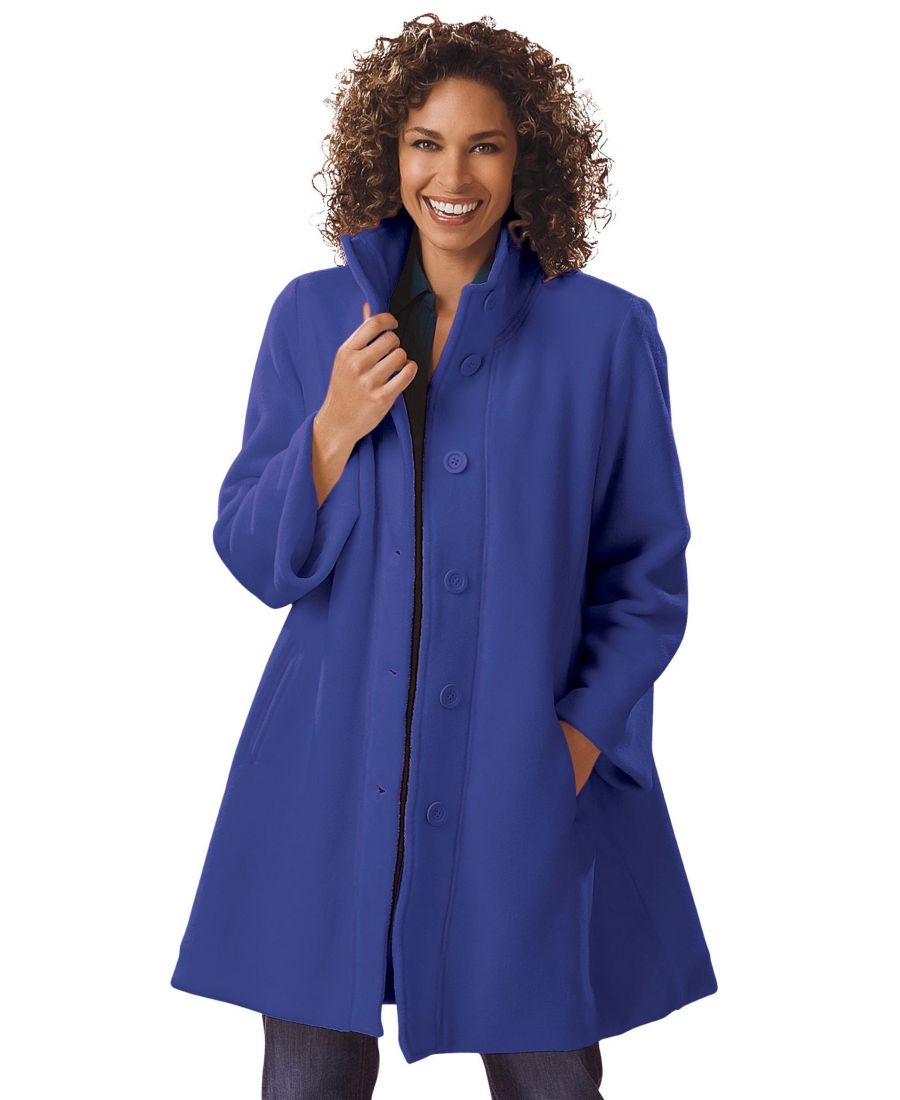 Флисовое пальто-клеш большого размера с воротником-стойкой Woman Within, Ultra blue
Флисовое пальто-клеш большого размера с воротником-стойкой Woman Within, Ultra blue
