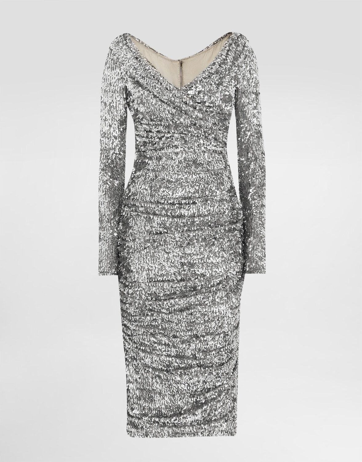 Драпированное платье с пайетками Dolce & Gabbana, серебряный
Драпированное платье с пайетками Dolce & Gabbana, серебряный