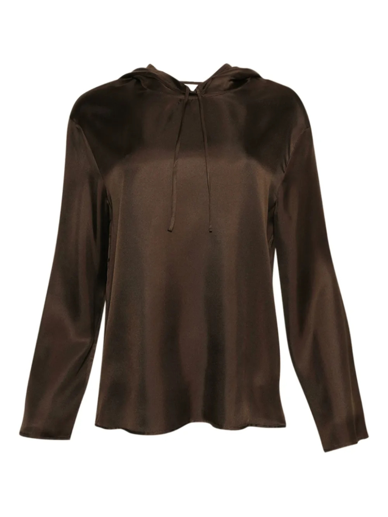 Атласный топ с капюшоном и длинными рукавами LouLou de Saison, коричневый
Атласный топ с капюшоном и длинными рукавами LouLou de Saison, коричневый