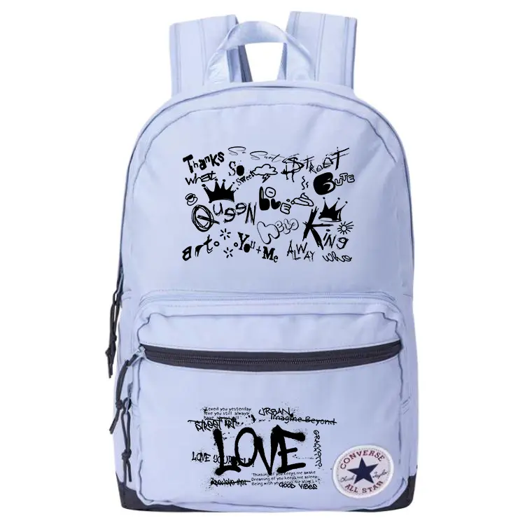 Converse Полиэстеровый рюкзак среднего размера светло-дымчатый голубой, Graffiti
Converse Полиэстеровый рюкзак среднего размера светло-дымчатый голубой, Graffiti