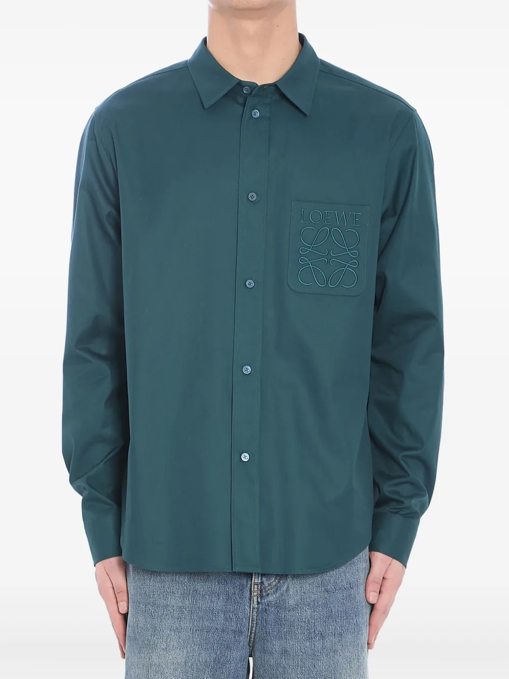 Рубашка на пуговицах LOEWE, зеленый
Рубашка на пуговицах LOEWE, зеленый