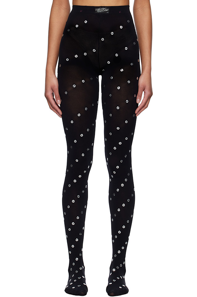 Леггинсы с ажурными вставками We11Done, черный
Леггинсы с ажурными вставками We11Done, черный