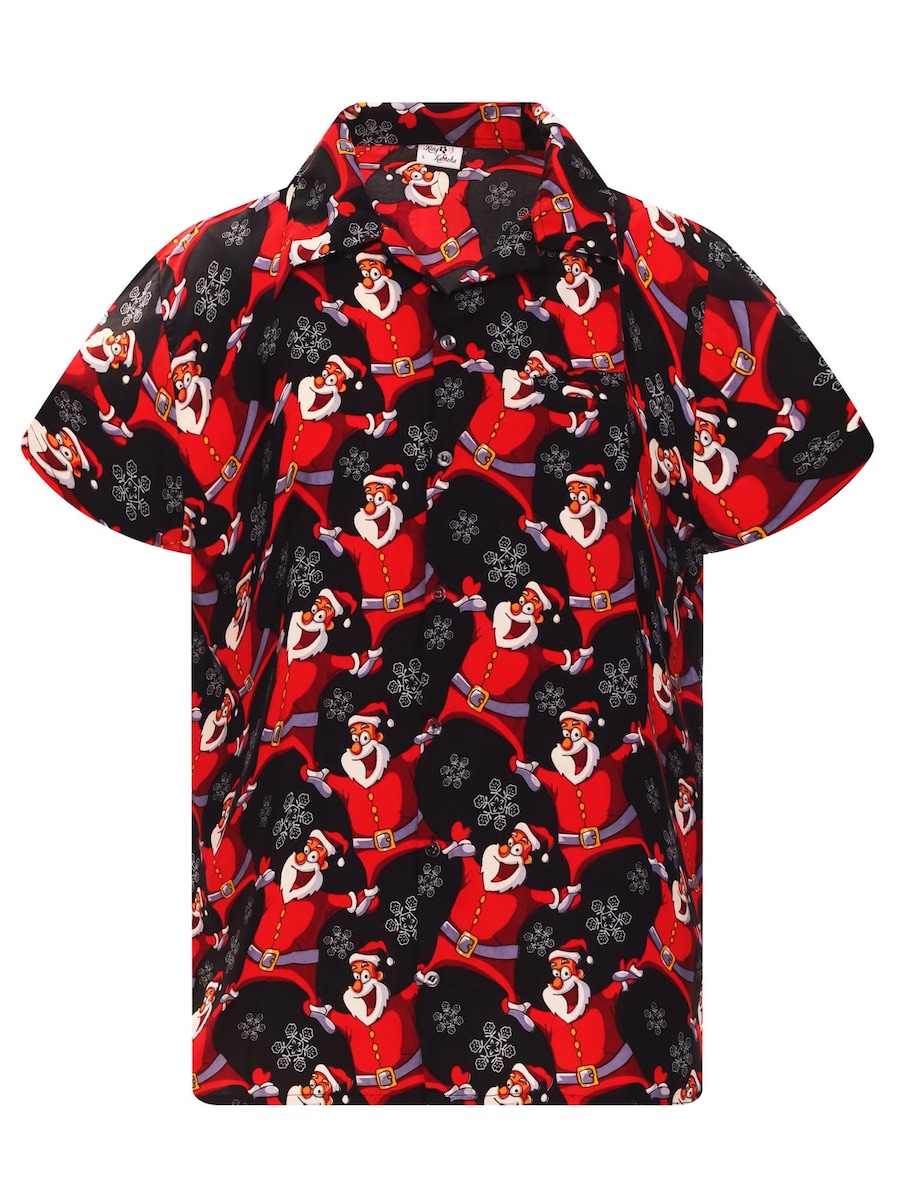 Рубашка на пуговицах классического кроя King Kameha Christmas Laughing Santa, черный
Рубашка на пуговицах классического кроя King Kameha Christmas Laughing Santa, черный