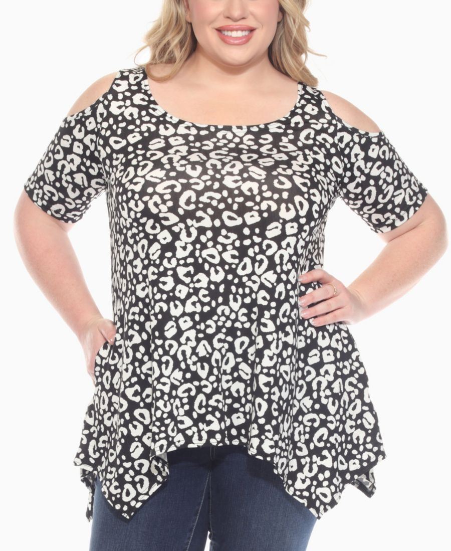 Вязаный топ большого размера с открытыми плечами и леопардовым принтом, с коротким рукавом White Mark, Black
Вязаный топ большого размера с открытыми плечами и леопардовым принтом, с коротким рукавом White Mark, Black