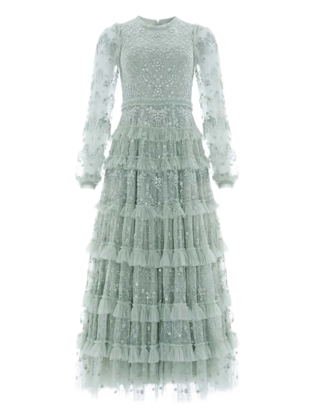 Платье макси с цветочным кружевом и оборками Needle & Thread, зеленый
Платье макси с цветочным кружевом и оборками Needle & Thread, зеленый