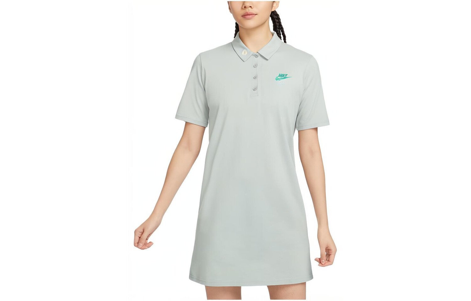 Платье с короткими рукавами женское, цвет пемзы и лайма Nike
Платье с короткими рукавами женское, цвет пемзы и лайма Nike