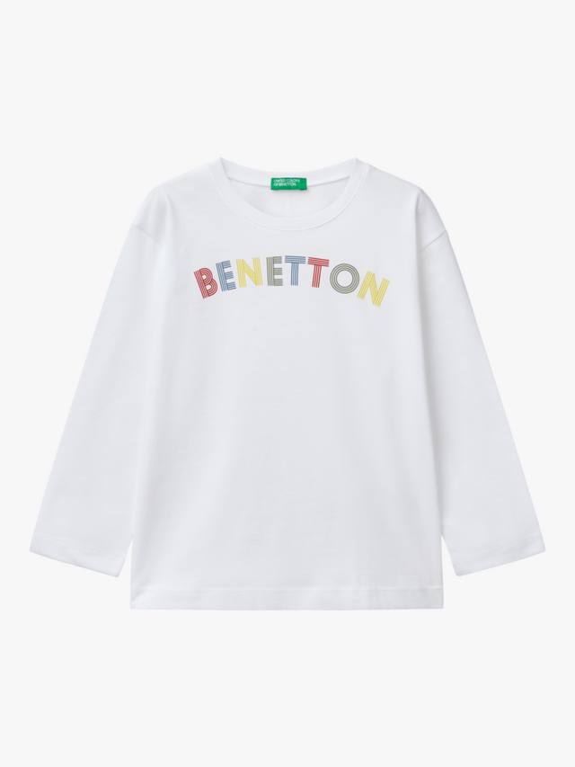 Детская трикотажная футболка с длинным рукавом с несколькими логотипами Benetton, цвет Optical White/Multi
Детская трикотажная футболка с длинным рукавом с несколькими логотипами Benetton, цвет Optical White/Multi