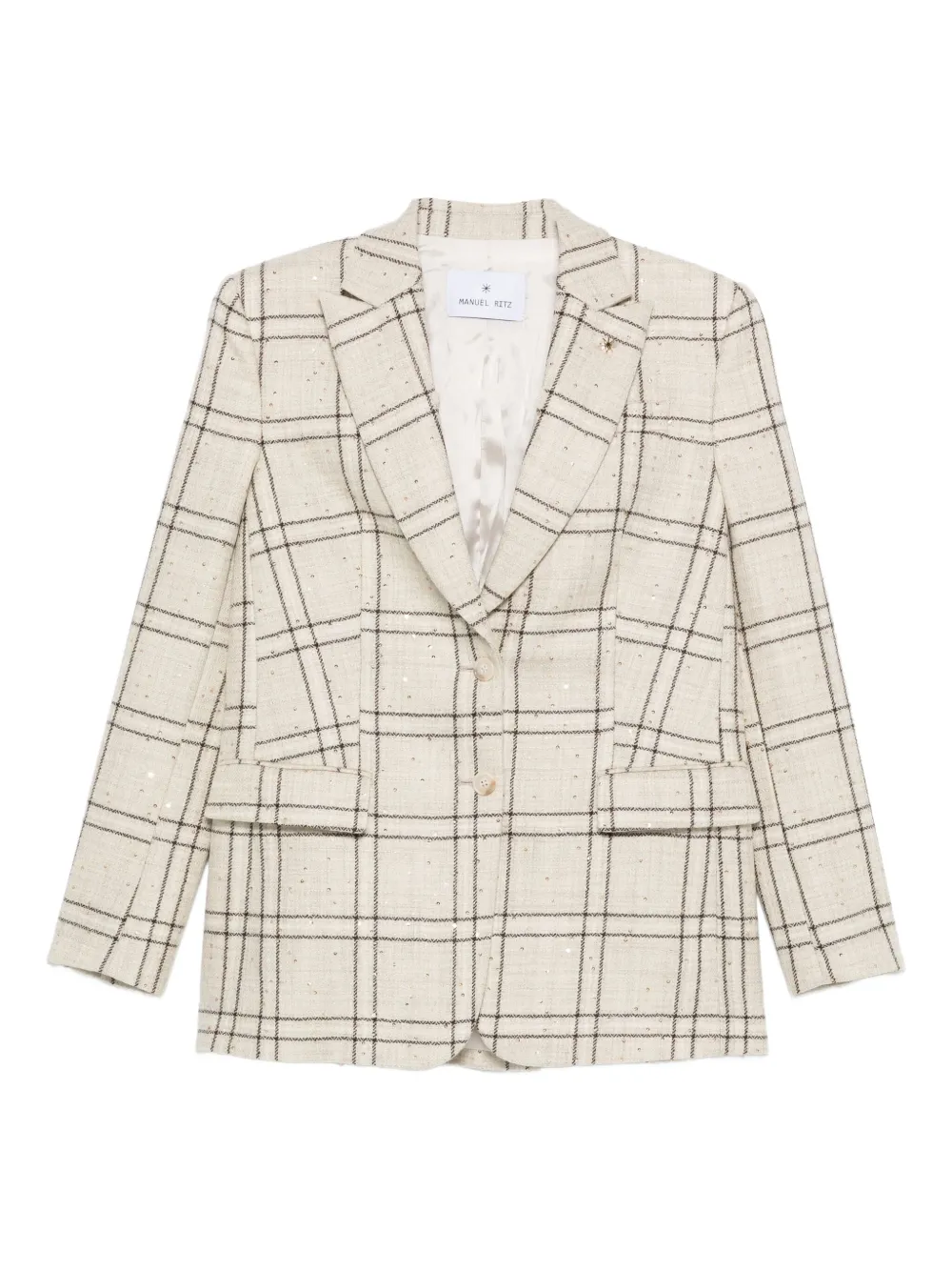 Блейзер в клетку Manuel Ritz, нейтральный
Блейзер в клетку Manuel Ritz, нейтральный