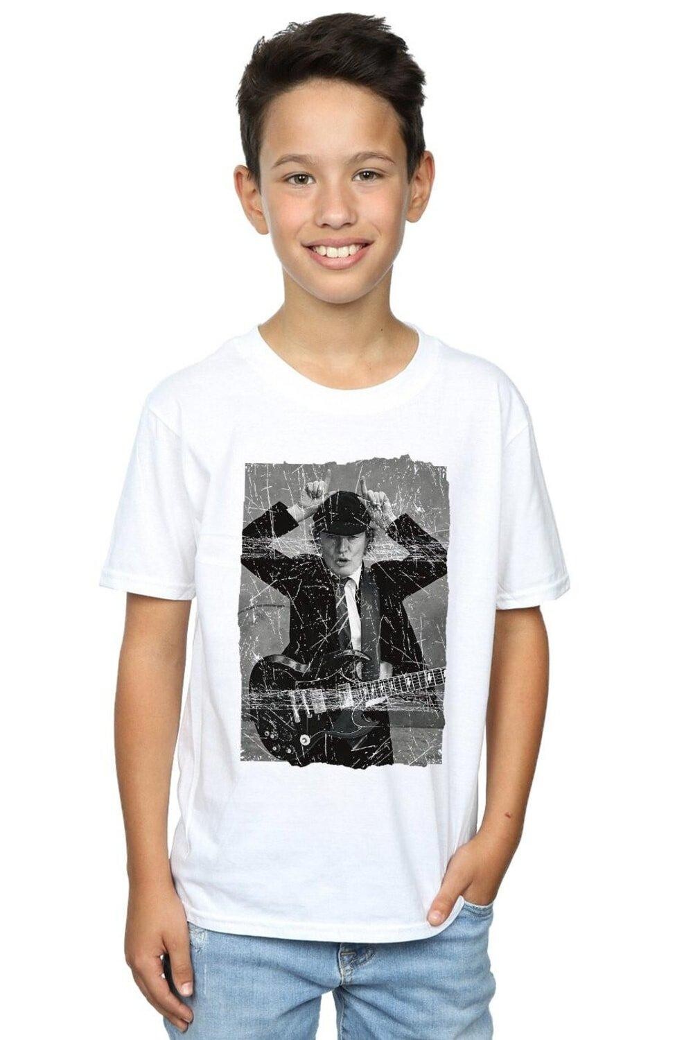 Футболка с рваной фотографией Angus Young AC/DC, белый
Футболка с рваной фотографией Angus Young AC/DC, белый