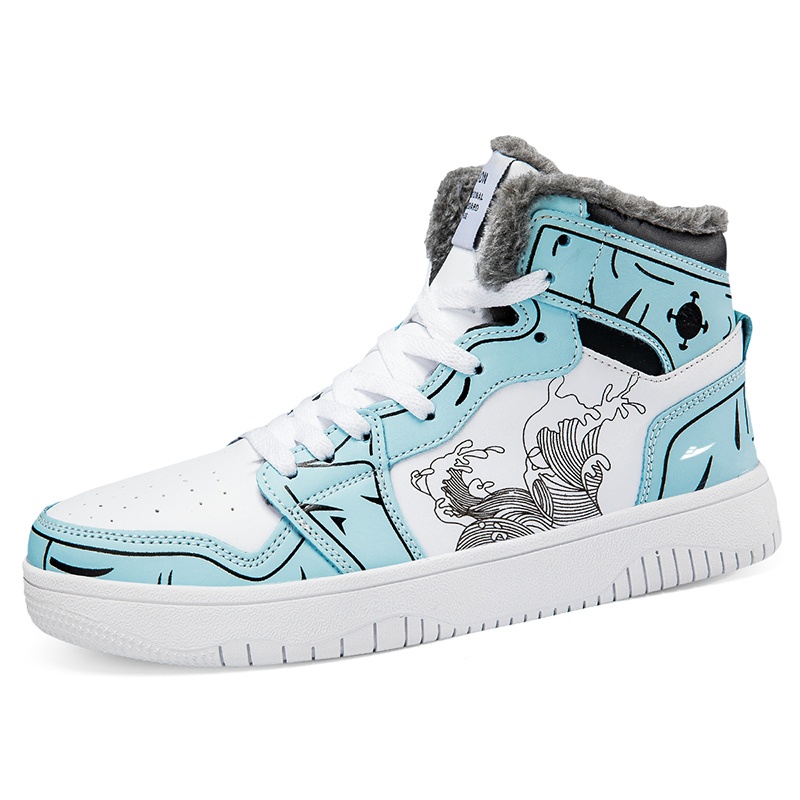 Kuding Мужские скейтерские кроссовки высокие черно-сине-белые с небесно-голубой подкладкой утепленные, цвет Sky Blue Insulated Shoes
Kuding Мужские скейтерские кроссовки высокие черно-сине-белые с небесно-голубой подкладкой утепленные, цвет Sky Blue Insulated Shoes