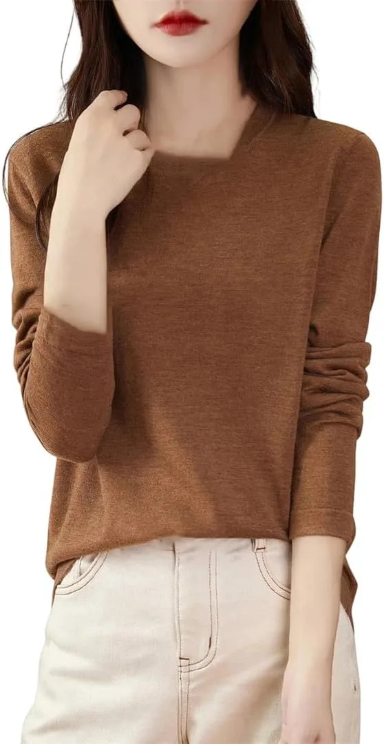 Женская футболка из 100% мериносовой шерсти с круглым вырезом
Женская футболка из 100% мериносовой шерсти с круглым вырезом