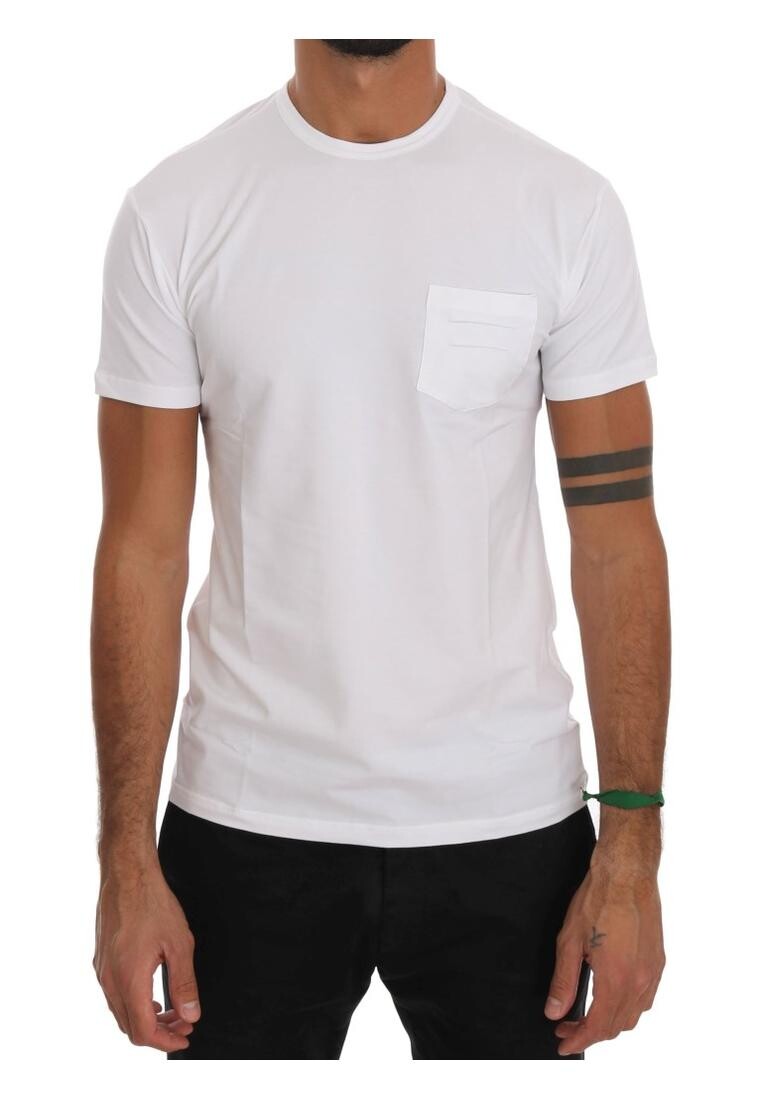 Настоящая хлопковая футболка с круглым вырезом Daniele Alessandrini, белый
Настоящая хлопковая футболка с круглым вырезом Daniele Alessandrini, белый