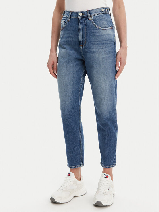 Джинсы mom fit DW0DW20578 Tommy Jeans, синий 
Джинсы mom fit DW0DW20578 Tommy Jeans, синий