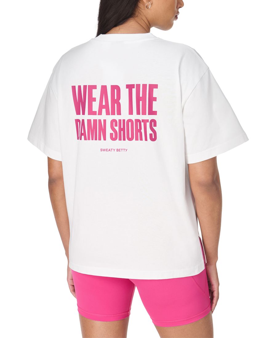 Женская хлопковая футболка Wear the Shorts Sweaty Betty, White
Женская хлопковая футболка Wear the Shorts Sweaty Betty, White