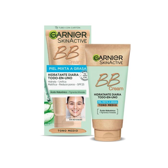 BB-крем Skin Active BB Cream Matificante para Pieles Mixtas a Grasas Garnier, Medio
BB-крем Skin Active BB Cream Matificante para Pieles Mixtas a Grasas Garnier, Medio
