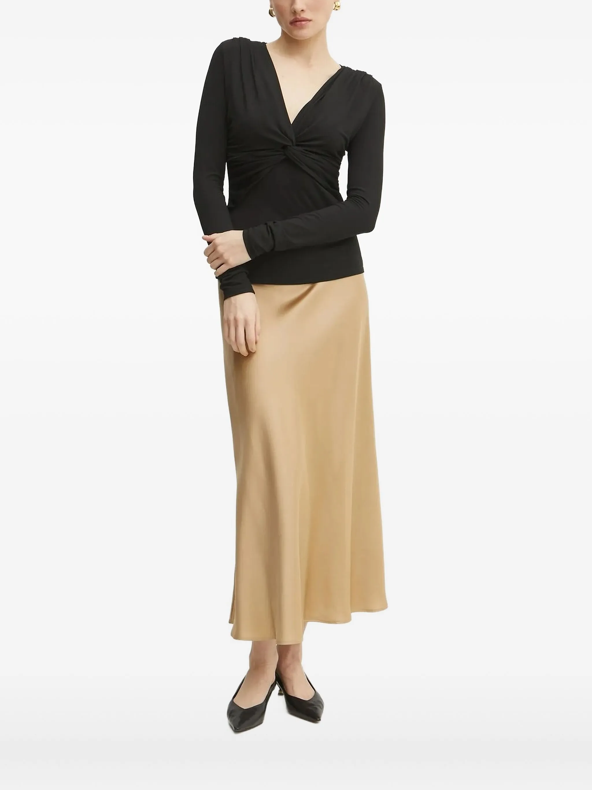 Топ с V-образным вырезом Boss, черный
Топ с V-образным вырезом Boss, черный