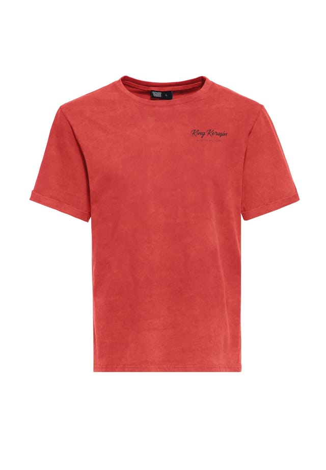 Футболка с принтом и специальной кислотной стиркой kustom kulture King Kerosin, красный
Футболка с принтом и специальной кислотной стиркой kustom kulture King Kerosin, красный