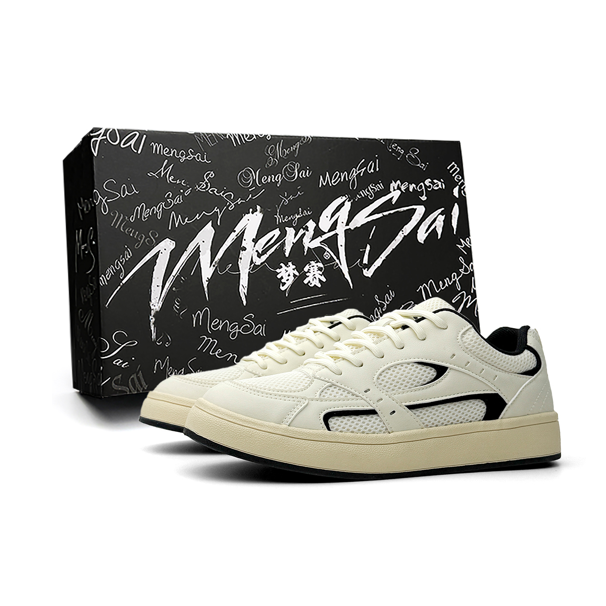 Mengsai Низкие, амортизирующие, износостойкие мужские кроссовки для скейтбординга бежево-черного цвета
Mengsai Низкие, амортизирующие, износостойкие мужские кроссовки для скейтбординга бежево-черного цвета