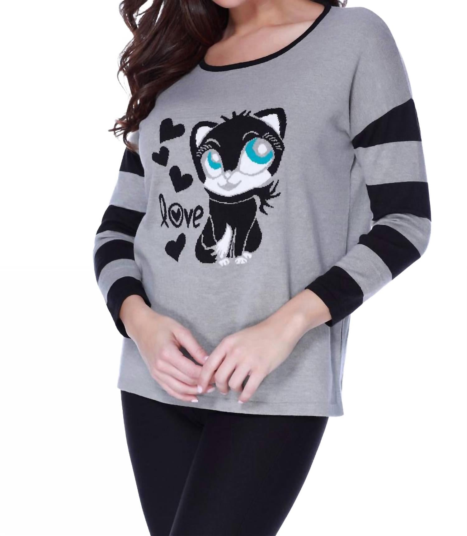 Свитер Kitty Love в сером мультиколоре ANGEL
Свитер Kitty Love в сером мультиколоре ANGEL