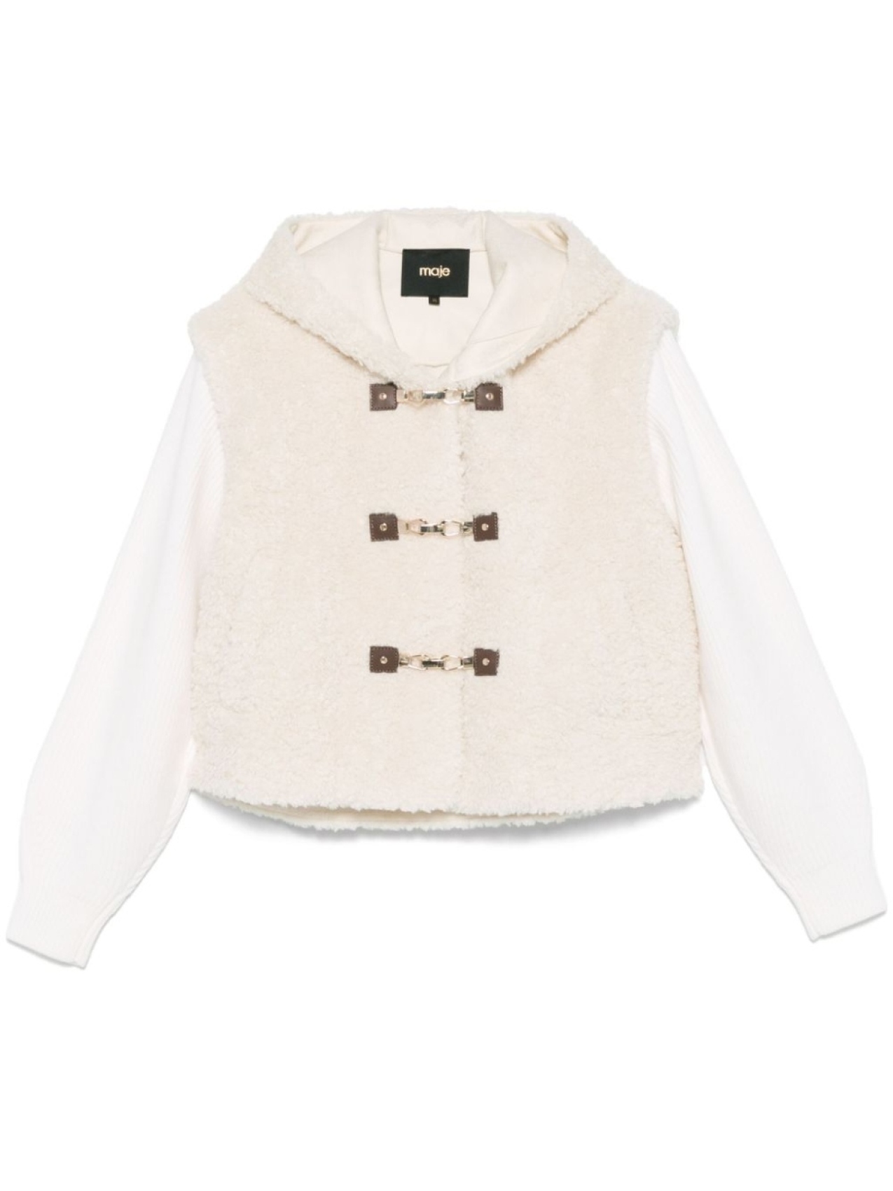 Maje куртка со съемными рукавами, белый
Maje куртка со съемными рукавами, белый