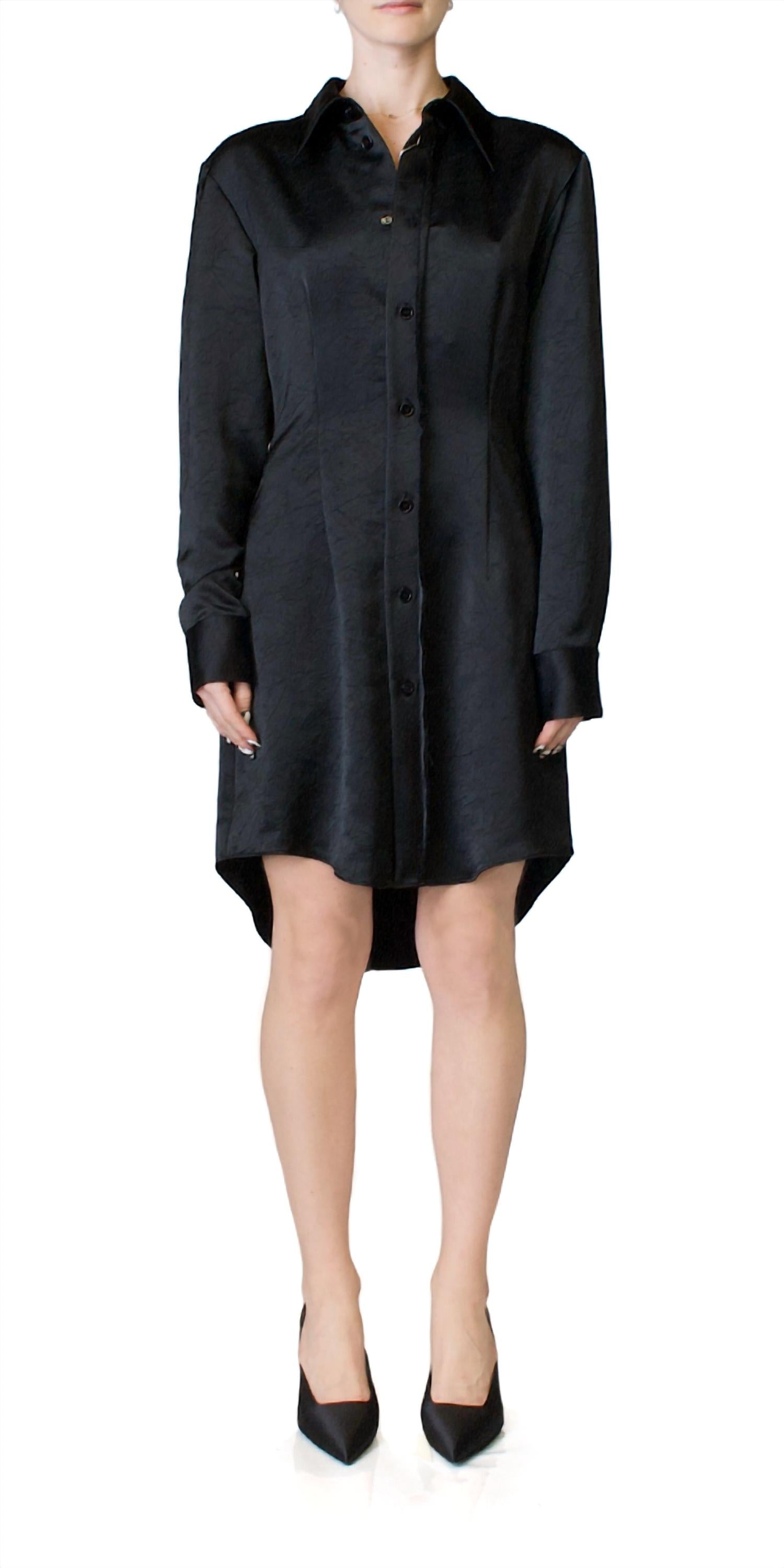 Шелковое миди-платье с застежкой на пуговицах в черном цвете Maison Margiela
Шелковое миди-платье с застежкой на пуговицах в черном цвете Maison Margiela