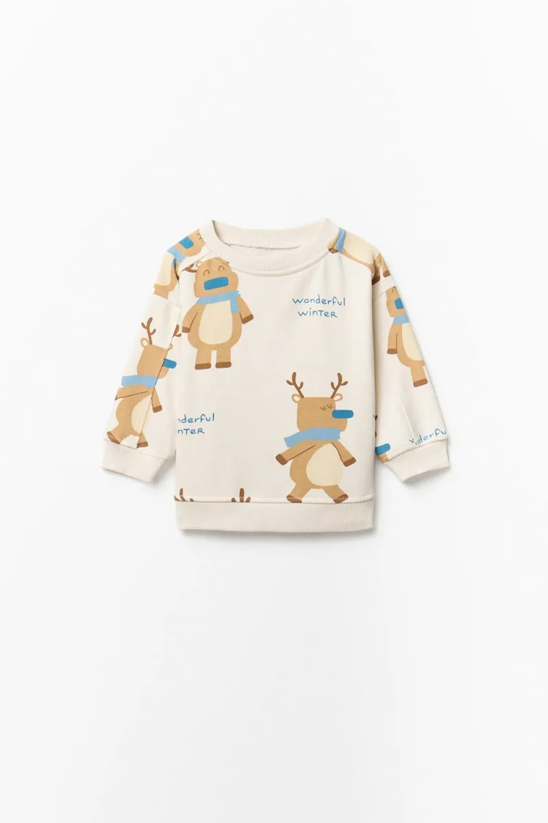 Толстовка с принтом оленей Sfera, белый
Толстовка с принтом оленей Sfera, белый