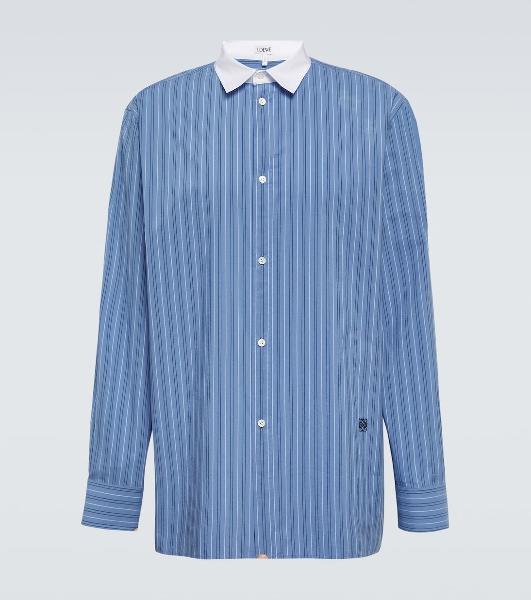 Полосатая рубашка из хлопкового поплина Loewe, синий
Полосатая рубашка из хлопкового поплина Loewe, синий