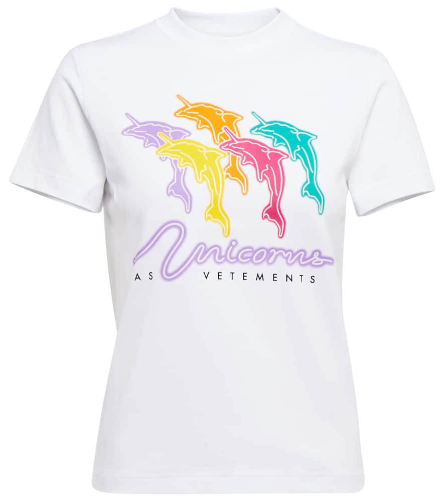 Мини-платье из джерси с принтом Vetements, White
Мини-платье из джерси с принтом Vetements, White