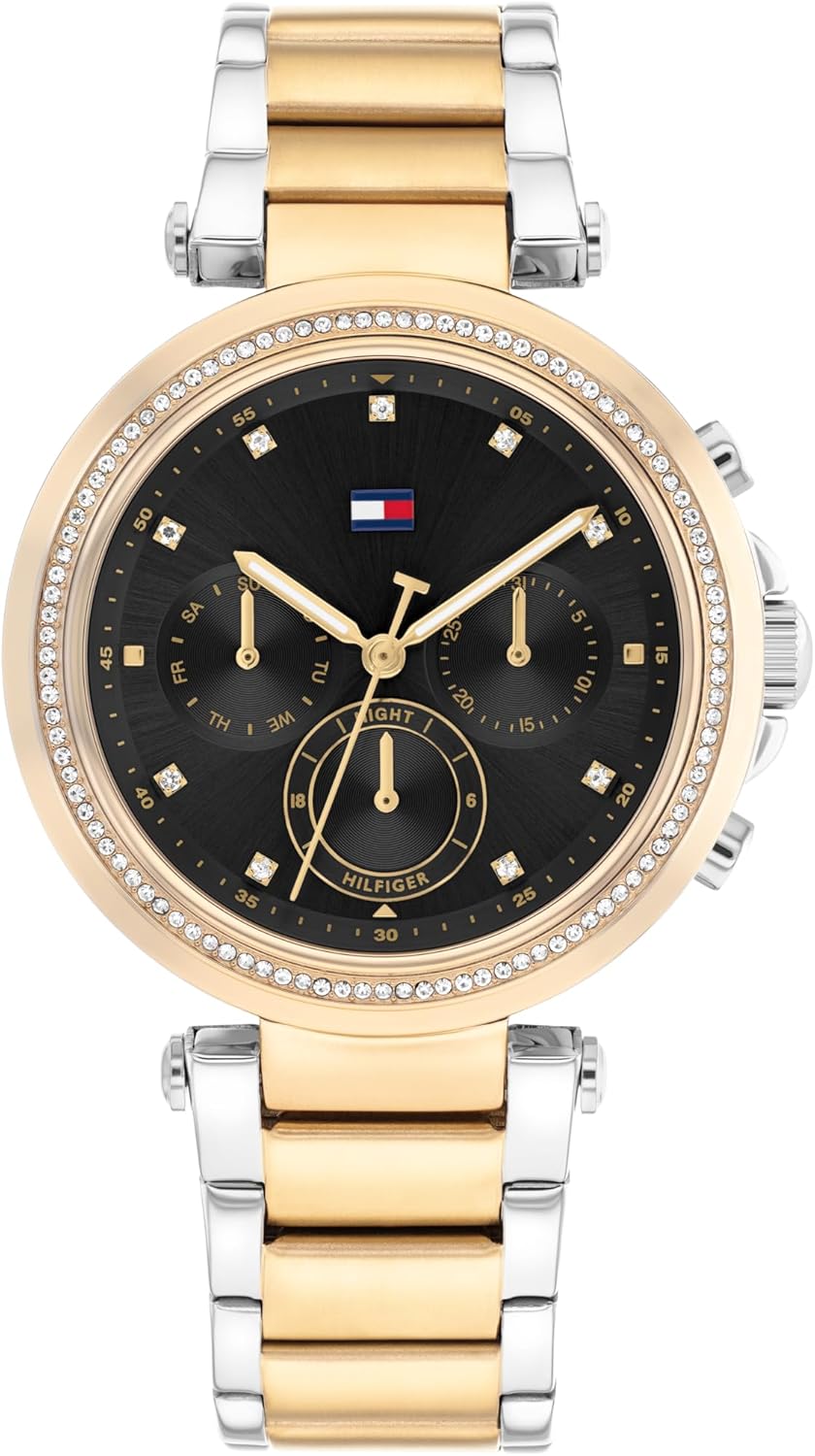 Женские повседневные часы Tommy Hilfiger - многофункциональные наручные часы из нержавеющей стали - водонепроницаемость до 5 атм/50 метров - модные часы премиум-класса на все случаи жизни - 38 мм, Black
Женские повседневные часы Tommy Hilfiger - многофункциональные наручные часы из нержавеющей стали - водонепроницаемость до 5 атм/50 метров - модные часы премиум-класса на все случаи жизни - 38 мм, Black