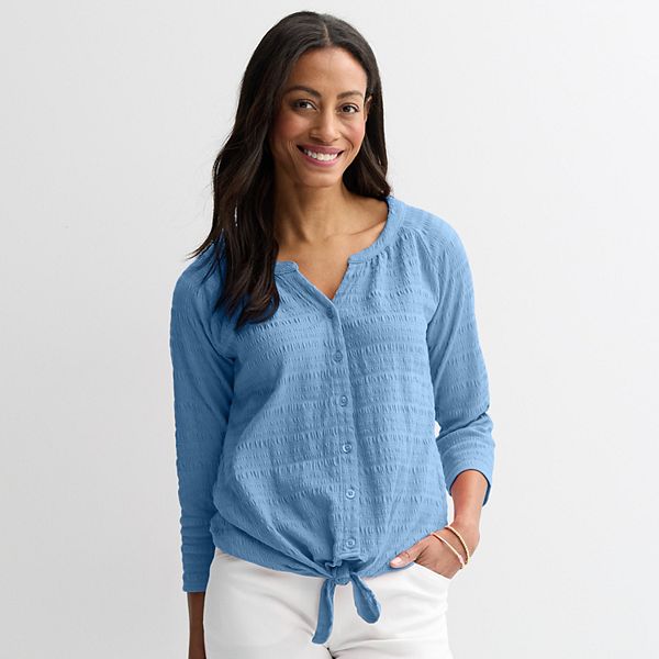 Женский топ с пуговицами спереди Croft & Barrow, Nominee Blue
Женский топ с пуговицами спереди Croft & Barrow, Nominee Blue