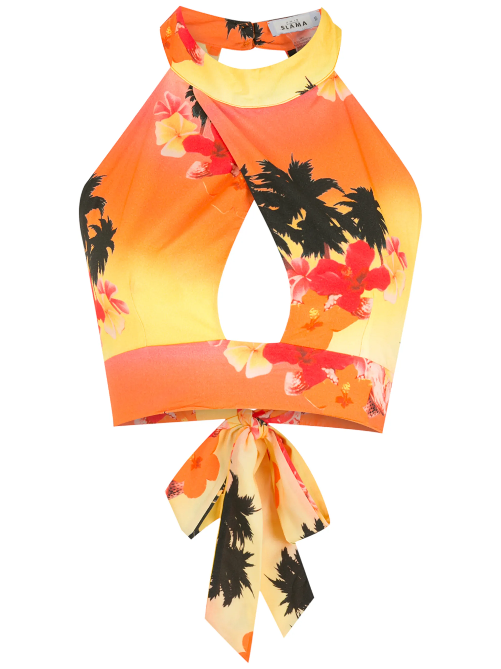 Блузка с вырезом халтер Amir Slama, мультиколор
Блузка с вырезом халтер Amir Slama, мультиколор