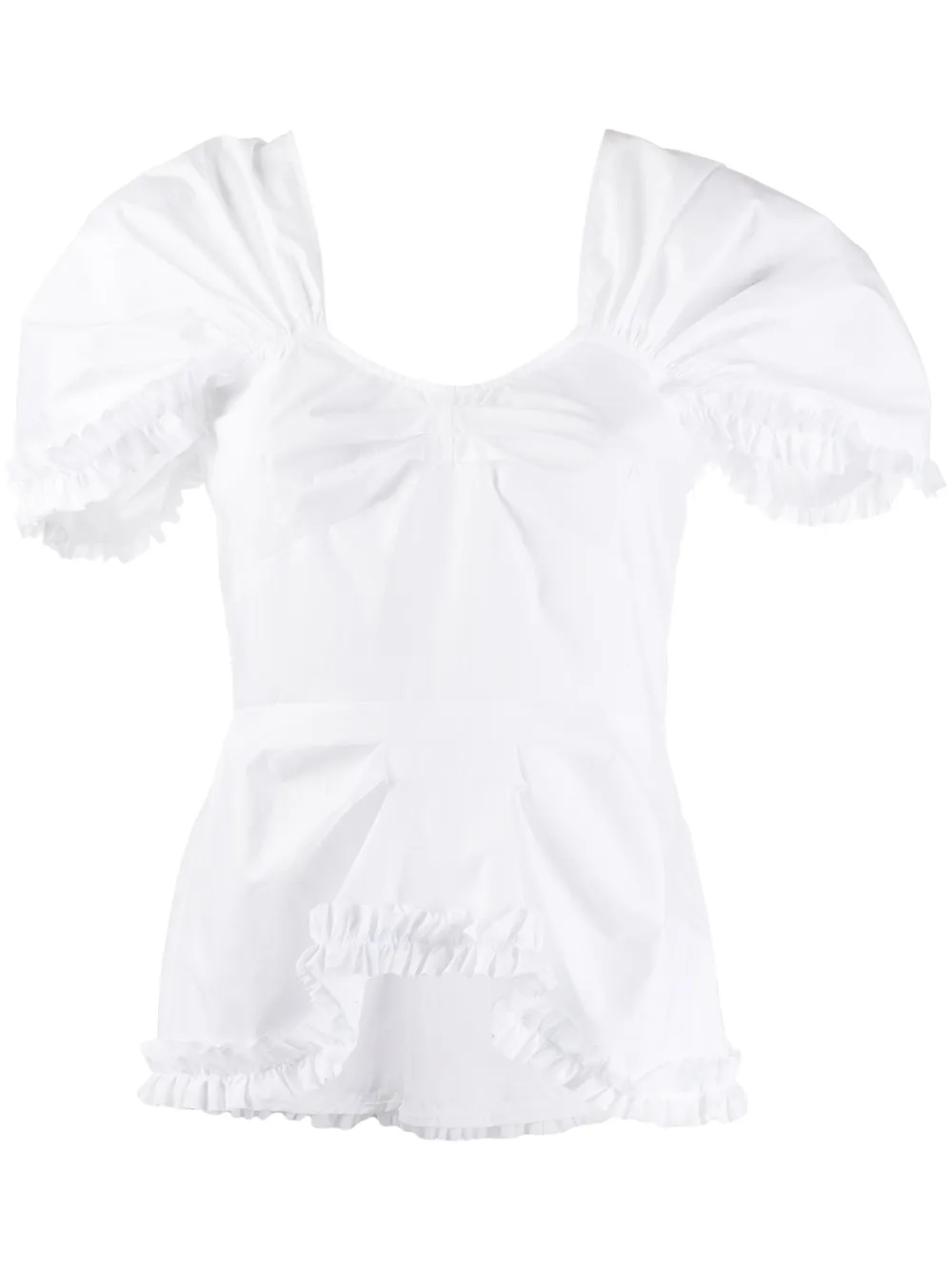 Блузка с короткими рукавами и оборками Molly Goddard, белый
Блузка с короткими рукавами и оборками Molly Goddard, белый