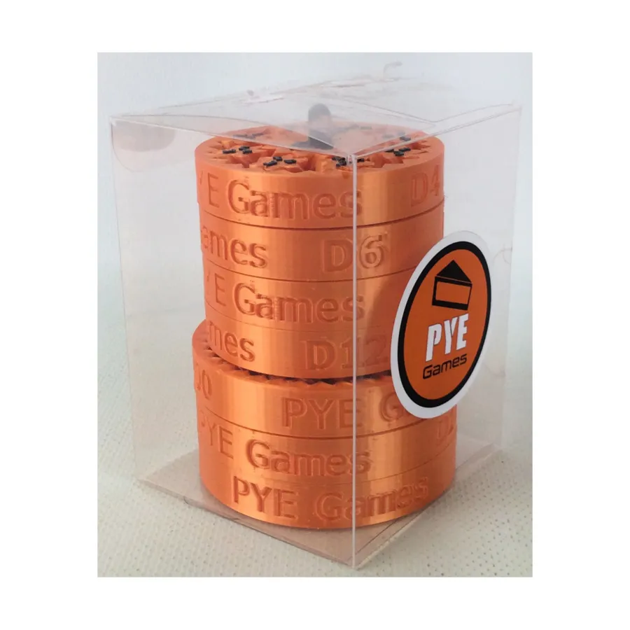 Набор полигональных кубиков Spin Dice — оранжевый с черным (7), Spin Dice
Набор полигональных кубиков Spin Dice — оранжевый с черным (7), Spin Dice