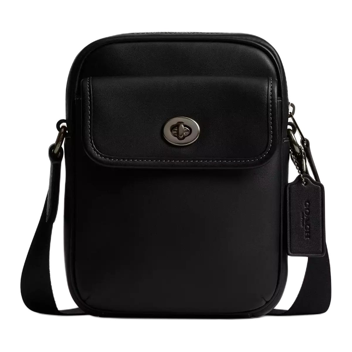 COACH Мужская мини-сумка через плечо из телячьей кожи с замочком-защелкой черная
COACH Мужская мини-сумка через плечо из телячьей кожи с замочком-защелкой черная