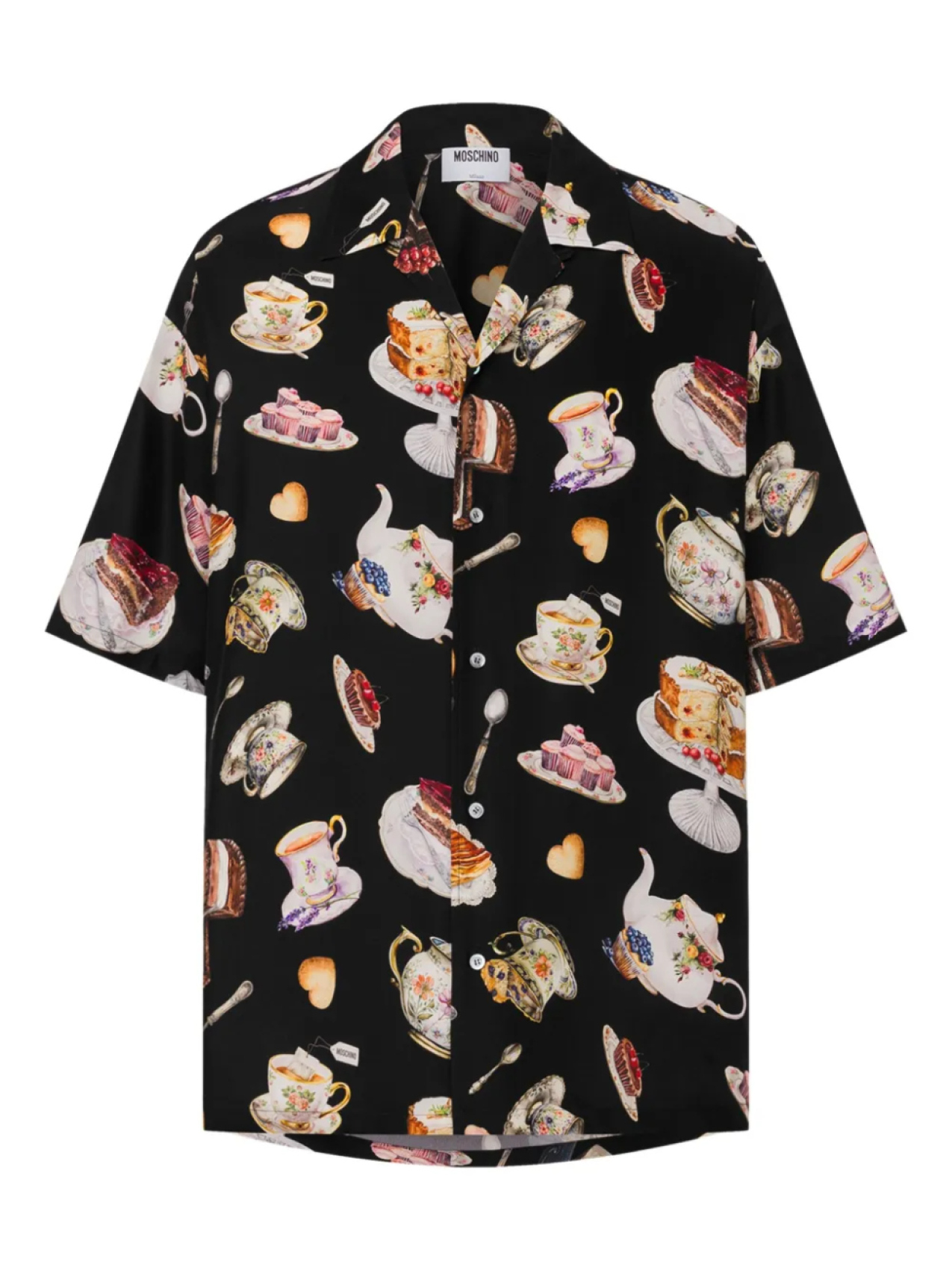 Moschino шелковая рубашка с принтом, черный
Moschino шелковая рубашка с принтом, черный