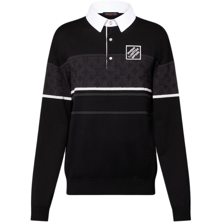 Монограммный жаккардовый поло с длинными рукавами LOUIS VUITTON, черный
Монограммный жаккардовый поло с длинными рукавами LOUIS VUITTON, черный