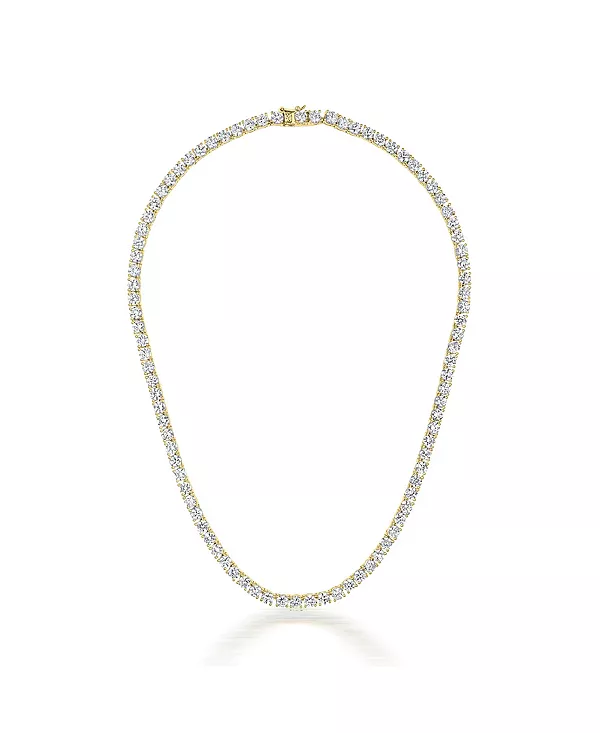 Теннисное ожерелье из стерлингового серебра с кубическим цирконием 3 мм Genevive, gold
Теннисное ожерелье из стерлингового серебра с кубическим цирконием 3 мм Genevive, gold