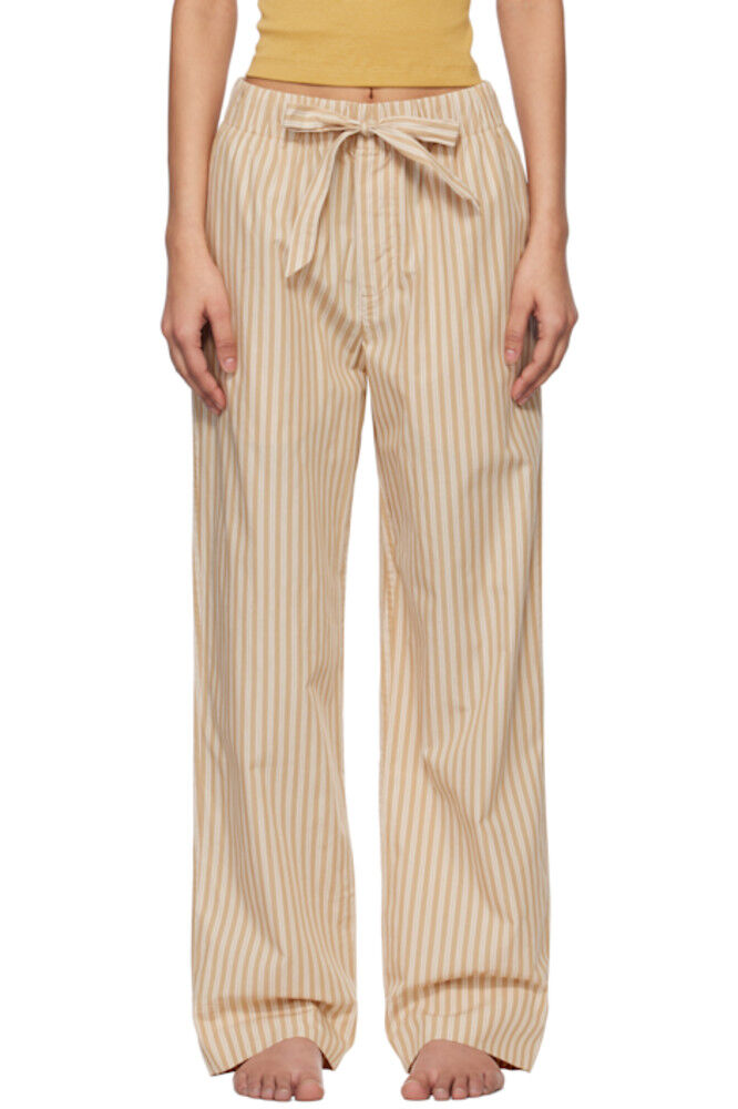 Пижамные брюки из поплина бежевого и бежевого цвета Tekla
Пижамные брюки из поплина бежевого и бежевого цвета Tekla