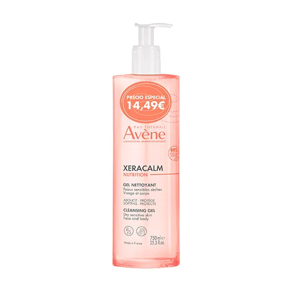 Очищающий гель для лица и тела для чувствительной кожи Xeracalm Nutrition Avene, 750 ml
Очищающий гель для лица и тела для чувствительной кожи Xeracalm Nutrition Avene, 750 ml