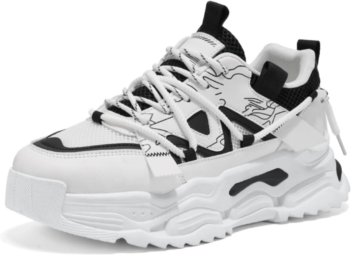 Мужские белые кроссовки на платформе: стильные кроссовки с контрастной прострочкой для повседневного уличного стиля Khwfjas
Мужские белые кроссовки на платформе: стильные кроссовки с контрастной прострочкой для повседневного уличного стиля Khwfjas