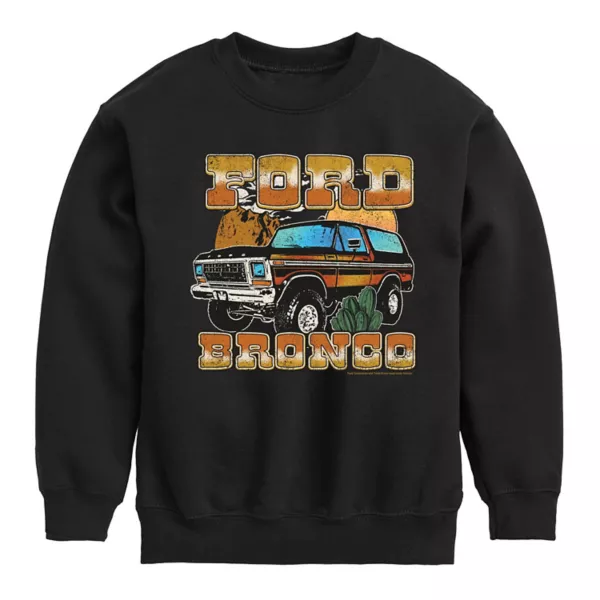 Мальчики 8-20 флисовая толстовка Ford Vintage Bronco в пустынном стиле Licensed Character, черный 
Мальчики 8-20 флисовая толстовка Ford Vintage Bronco в пустынном стиле Licensed Character, черный