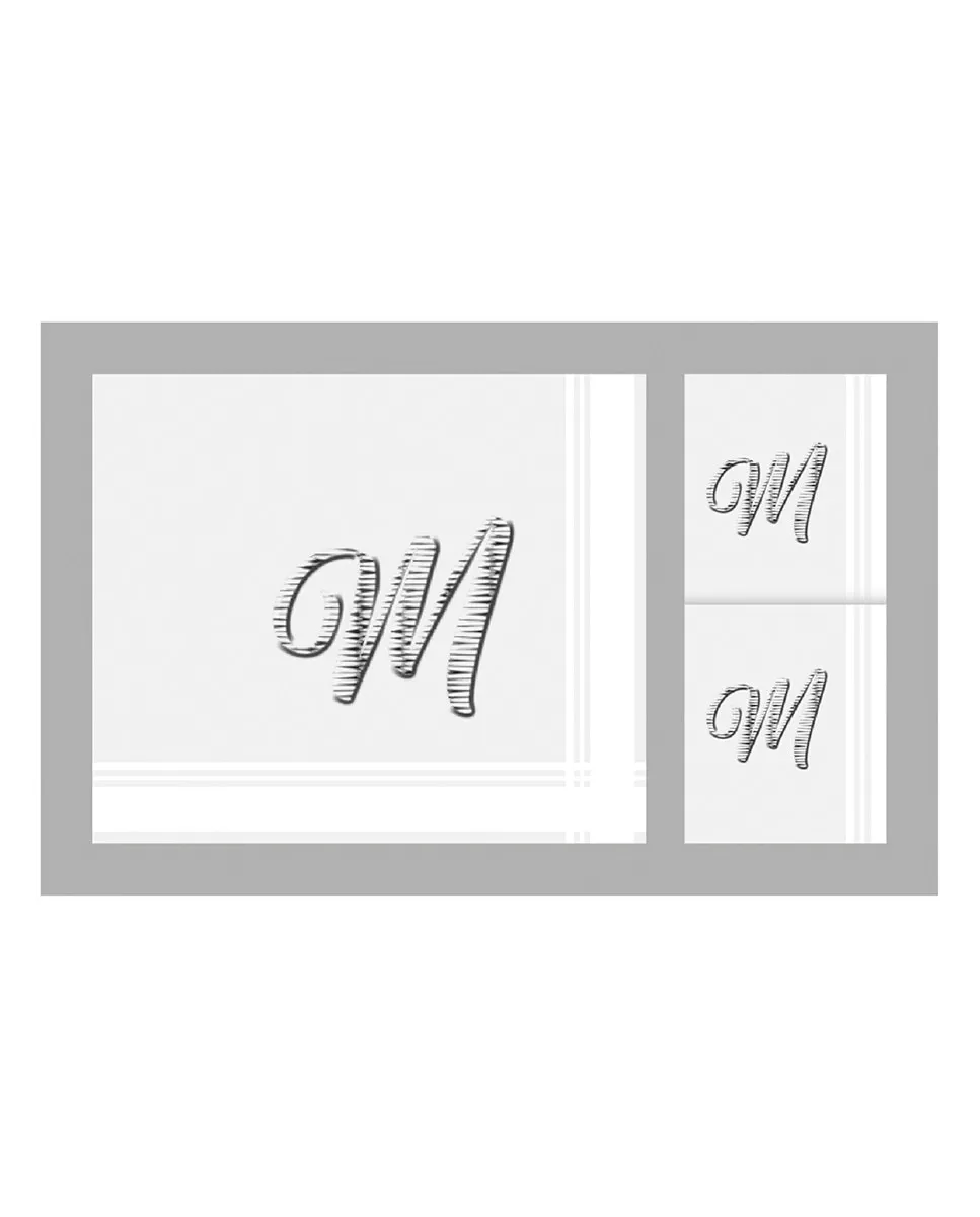 Футляр из 3 мужских хлопковых носовых платков с инициалами Guasch
Футляр из 3 мужских хлопковых носовых платков с инициалами Guasch