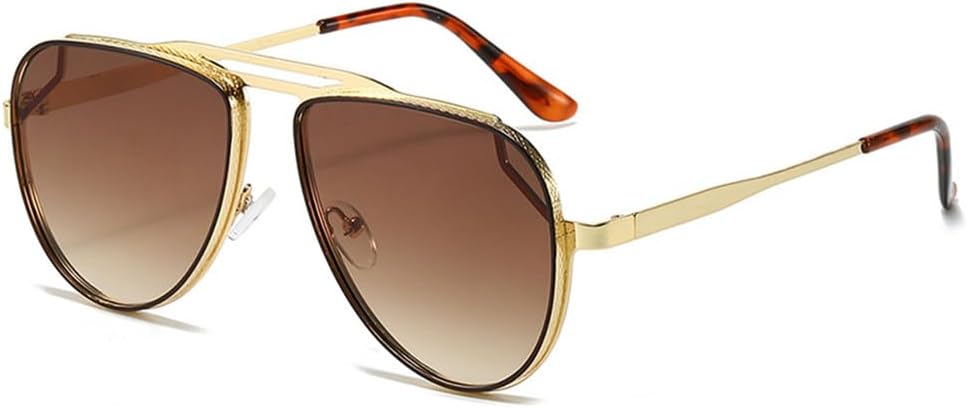 Ретро металлические солнцезащитные очки с двойной перемычкой для женщин, градиентные зеркальные линзы, защита от УФ-излучения UV400 для мужчин HDUBFY, Golden Tea Gradient
Ретро металлические солнцезащитные очки с двойной перемычкой для женщин, градиентные зеркальные линзы, защита от УФ-излучения UV400 для мужчин HDUBFY, Golden Tea Gradient