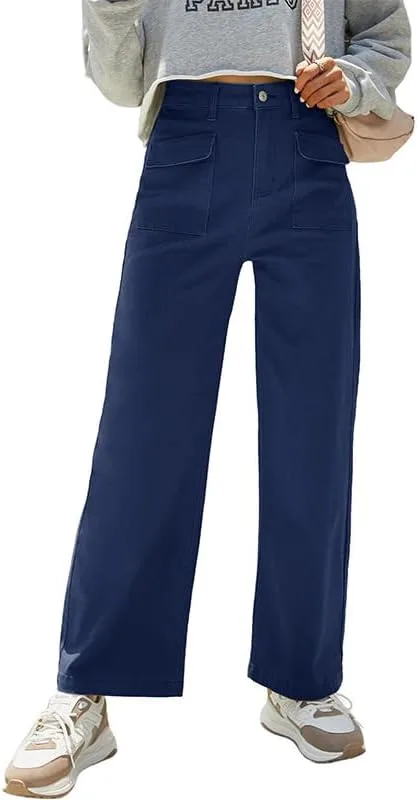 Viatabuna женские джинсы с высокой талией, широкие, прямые, карго
Viatabuna женские джинсы с высокой талией, широкие, прямые, карго