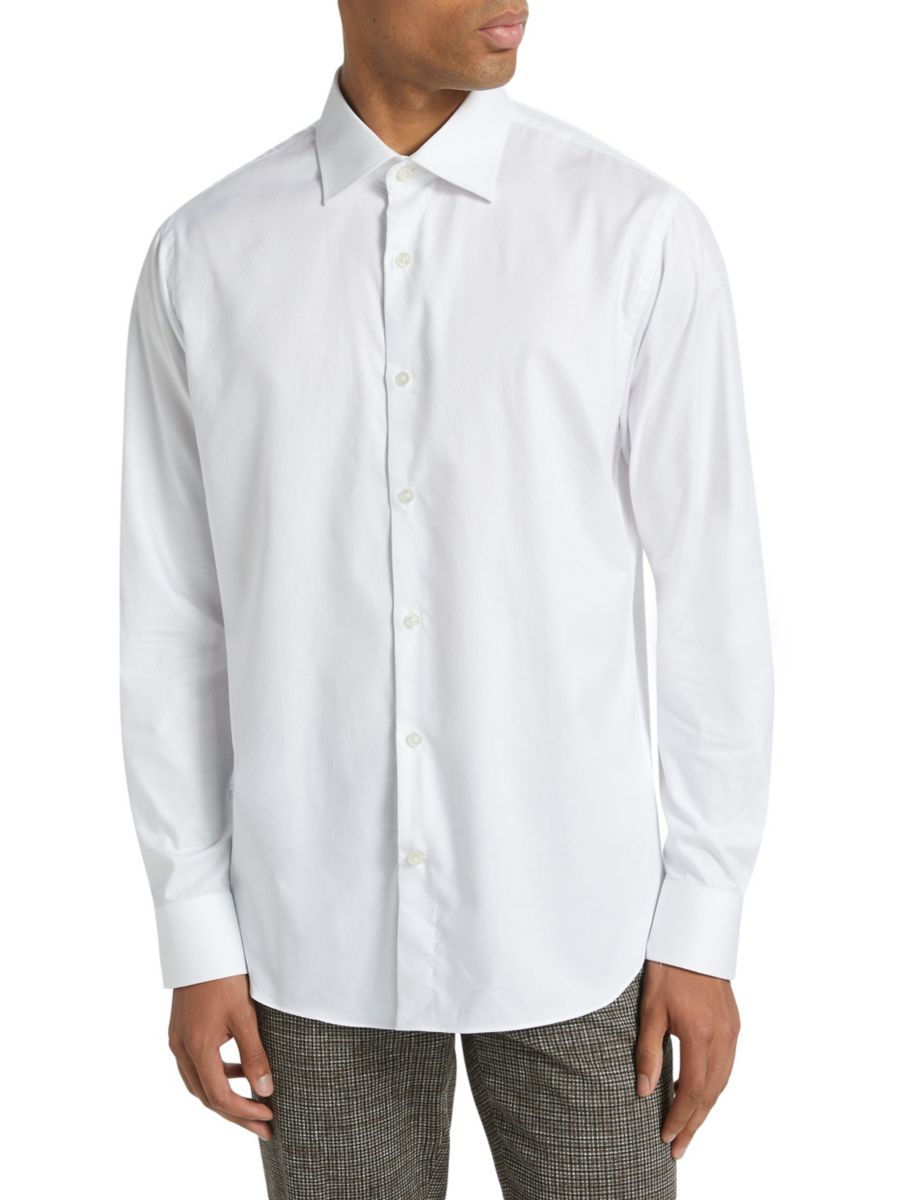 Рубашка с геометрическим узором и пуговицами спереди Saks Fifth Avenue, белый
Рубашка с геометрическим узором и пуговицами спереди Saks Fifth Avenue, белый