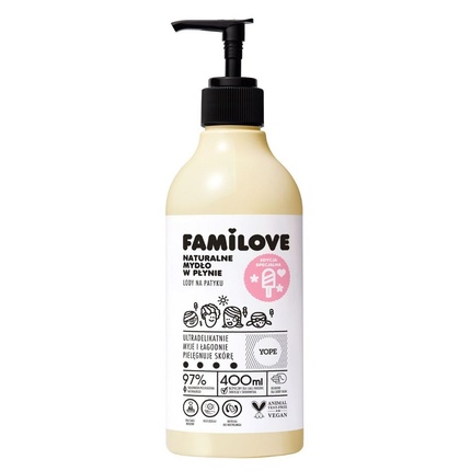 Familove Натуральное жидкое мыло Мороженое на палочке 400 мл Yope
Familove Натуральное жидкое мыло Мороженое на палочке 400 мл Yope